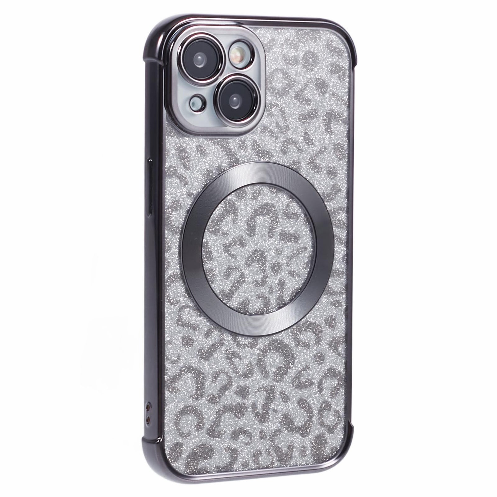 HRF Series for iPhone 13 Magnetic Case Leopard Phone TPU Cover Electroplating Edge HRF Series for iPhone 13 Magnetic Case Leopard Phone TPU Cover Electroplating Edge